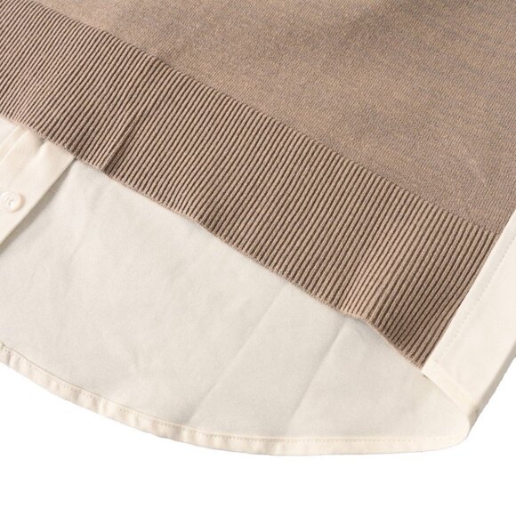 LOEWE SS25 Logo Badge Colorblock Lapel Single-Breasted Long-Sleeved Shirt Men's - Picture 8 of 9